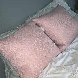 Pink Textured Pillows (Set of 2)